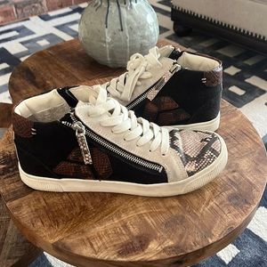 High top black snakeskin patterned Dolce Vita sneakers!